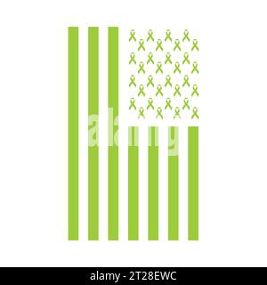 Consapevolezza linfoma - vettore American Distressed Flag Illustrazione Vettoriale