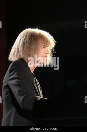 Cracovia, Polonia - 3 novembre 2015: Carla Bley Trios suona musica dal vivo al Cracow Jazz All Souls Day Festival di Cracovia. Polonia Foto Stock