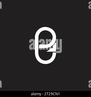 piano in carta pu lettera vettore logo geometrico semplice Illustrazione Vettoriale