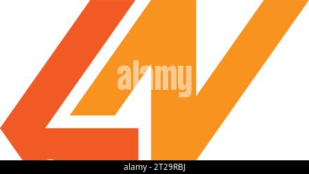 Logo LN, monogramma LN, logo LN iniziale, logo LN lettera, icona, vettore Illustrazione Vettoriale