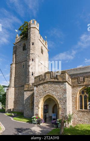 Chiesa di Ognissanti nel villaggio di Culmstock nella Culm Valley, Devon, Inghilterra. Foto Stock