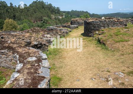 Castro de Coaña, sito archeologico dell'età del ferro. Asturie, Spagna. Foto Stock