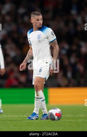 Londra, Inghilterra. 17/10/2023, Kalvin Phillips (Inghilterra) durante la partita UEFA 'European Qualifier 2023-2024' tra Inghilterra 3-1 Italia al Wembley Stadium il 173 ottobre 2023 a Londra, Inghilterra. Credito: Maurizio Borsari/AFLO/Alamy Live News Foto Stock