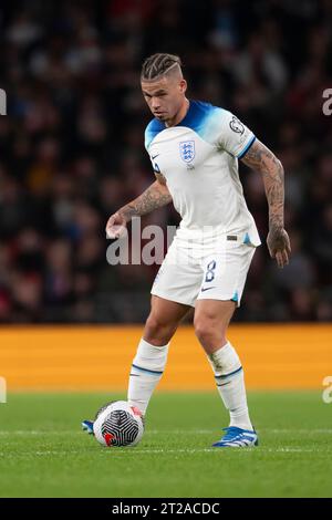 Londra, Inghilterra. 17/10/2023, Kalvin Phillips (Inghilterra) durante la partita UEFA 'European Qualifier 2023-2024' tra Inghilterra 3-1 Italia al Wembley Stadium il 173 ottobre 2023 a Londra, Inghilterra. Credito: Maurizio Borsari/AFLO/Alamy Live News Foto Stock