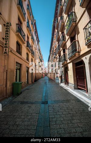 Architettura tipica della città di San Sebastián in Spagna Foto Stock