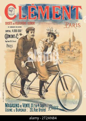 Clément, Parigi. Société des vélocipèdes Clément di Jean de Paléologue (1855-1942). Poster pubblicato nel 1895 in Francia. Foto Stock