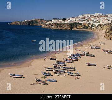 Portogallo. Faro. Algarve. Albufeira. Praia dos Pescadores (Spiaggia dei pescatori). Foto Stock