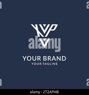Idee di design del logo monogramma XP Triangle, logo con lettera iniziale creativa con vettore logo a forma triangolare Illustrazione Vettoriale