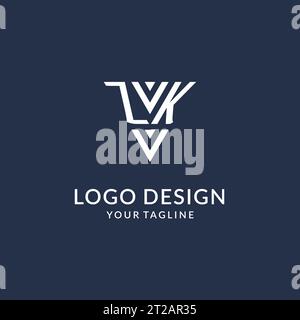 Idee di design del logo monogramma a triangolo ZL, logo con lettera iniziale creativa e vettore del logo con forma triangolare Illustrazione Vettoriale