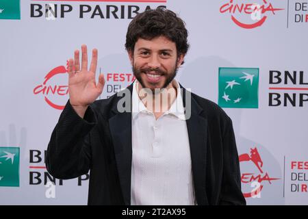 Roma, Italia. 18 ottobre 2023. Francesco Centorame posa per il Photo call del film "c'è ancora domani" durante il 18° Festival del Cinema di Roma in Italia. Credito: SOPA Images Limited/Alamy Live News Foto Stock