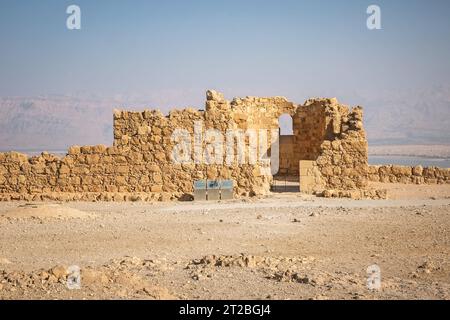 Masada National Park nella regione del Mar Morto di Israele. Foto Stock