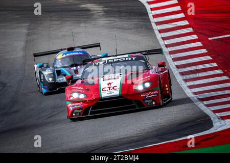 95 HARTSHORNE John (gbr), TUCK Ben (gbr), ADAM Jonathan (gbr), TF Sport, Aston Martin Vantage AMR, azione durante la 4 ore di Algarve 2023, 5° round dell'European le Mans Series 2023 dal 18 al 20 ottobre 2023 a Portimao, Portogallo - foto Paulo Maria / DPPI Foto Stock