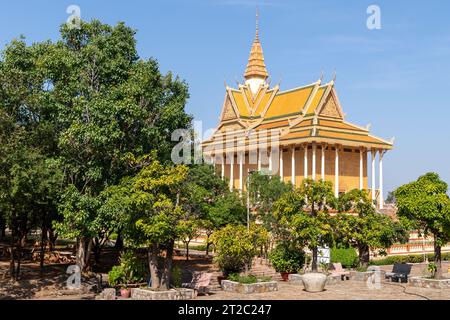 Centro di meditazione buddista Sontte Wan, a Oudong, l'ex capitale della Cambogia Foto Stock