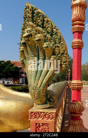 Centro di meditazione buddista Sontte Wan, a Oudong, l'ex capitale della Cambogia Foto Stock