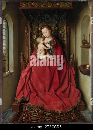 Jan van Eyck, Lucca Madonna, 1437, olio su tela, Museo Stadel, Francoforte sul meno, Germania Foto Stock