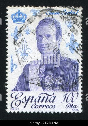 SPAGNA - CIRCA 1978: Timbro stampato dalla Spagna, mostra Juan Carlos i, circa 1978 Foto Stock