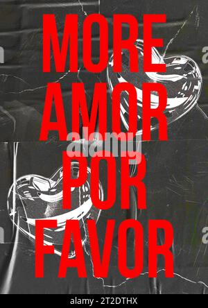 Altri favori Amor Por, citazioni d'amore, poster d'amore, carta da parati di san valentino, decorazioni d'amore alla moda per la camera da letto Foto Stock