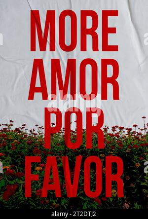 Altri favori Amor Por, citazioni d'amore, poster d'amore, carta da parati di san valentino, decorazioni d'amore alla moda per la camera da letto Foto Stock