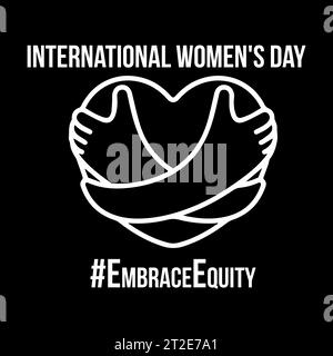 Giornata internazionale della donna 2023 abbraccia il capitale proprio 8 marzo 2023. Donne in leadership, empowerment femminile, concetti di uguaglianza di genere. Illustrazione vettoriale Illustrazione Vettoriale
