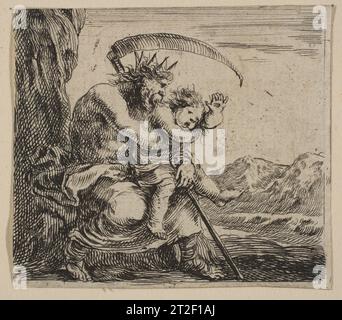 Saturno, da "Game of Mythology" (Jeu de la Mythologie) vari artisti/creatori 1644 Foto Stock