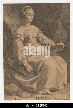 Fides (copia) Anonimo, olandese, olandese del XVII secolo dopo Hendrick Goltzius Netherlandish Publisher Joannes de RAM Dutch fine XVII secolo Foto Stock