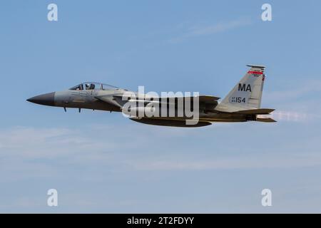 F-15C della Massachusetts Air National Guard. Foto Stock
