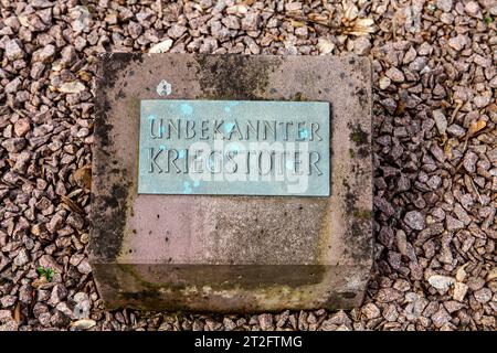 Kriegsgräberstätte Ludwigstein, memoriale delle tombe di guerra, castello di Ludwigstein, vicino a Werleshausen, Werra-Meißner-Kreis, Assia, Germania, Europa Foto Stock