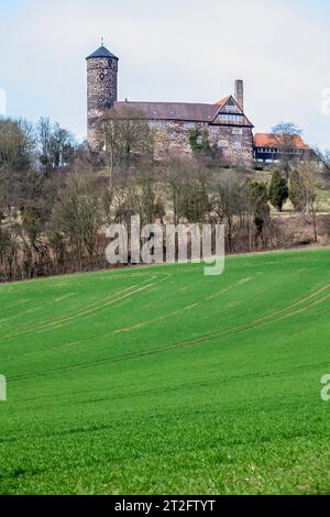 Castello di Ludwigstein, vicino a Werleshausen, Werra-Meißner-Kreis, Assia, Germania, Europa Foto Stock