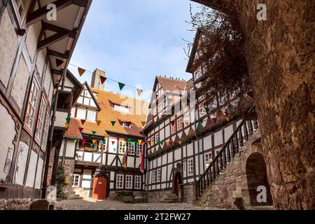 Castello di Ludwigstein, vicino a Werleshausen, Werra-Meißner-Kreis, Assia, Germania, Europa Foto Stock