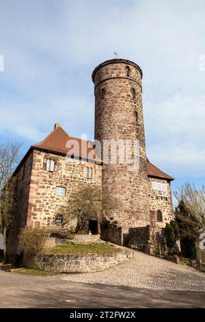 Castello di Ludwigstein, vicino a Werleshausen, Werra-Meißner-Kreis, Assia, Germania, Europa Foto Stock