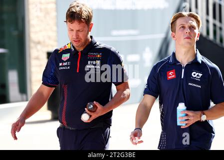 Austin, USA. 19 ottobre 2023. Liam Lawson (NZL) Autista riserva AlphaTauri. Formula 1 World Championship, Rd 19, Gran Premio degli Stati Uniti, giovedì 19 ottobre 2023. Circuit of the Americas, Austin, Texas, USA. Crediti: James Moy/Alamy Live News Foto Stock