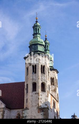 I luoghi della Chiesa di S.. Andrew nel quartiere della città Vecchia di Kraków, Polonia Foto Stock