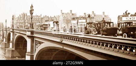 Westminster Bridge, Londra, inizio anni '1900 Foto Stock