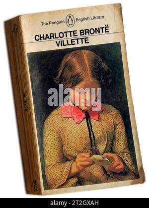 Villette - copertina del libro Charlotte Bronte su sfondo bianco Foto Stock