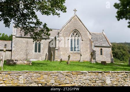 Foto della chiesa di St. Marys nel villaggio di Tyneham nel Dorset Foto Stock