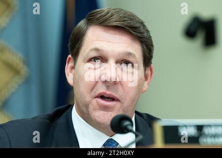Washington, Stati Uniti. 19 ottobre 2023. Rappresentante degli Stati Uniti Jodey Arrington (R-TX) che parla in un'audizione della House budget Committee presso il Campidoglio degli Stati Uniti. (Foto di Michael Brochstein/Sipa USA) credito: SIPA USA/Alamy Live News Foto Stock
