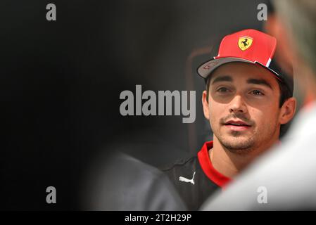 Austin, USA. 19 ottobre 2023. Charles Leclerc (MON) Ferrari. 19.10.2023. Campionato del mondo di Formula 1, Rd 19, Gran Premio degli Stati Uniti, Austin, Texas, USA, preparazione giorno. Il credito fotografico dovrebbe essere: XPB/Press Association Images. Credito: XPB Images Ltd/Alamy Live News Foto Stock