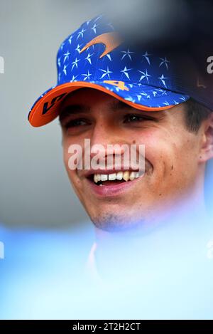 Austin, USA. 19 ottobre 2023. Lando Norris (GBR) McLaren. 19.10.2023. Campionato del mondo di Formula 1, Rd 19, Gran Premio degli Stati Uniti, Austin, Texas, USA, preparazione giorno. Il credito fotografico dovrebbe essere: XPB/Press Association Images. Credito: XPB Images Ltd/Alamy Live News Foto Stock