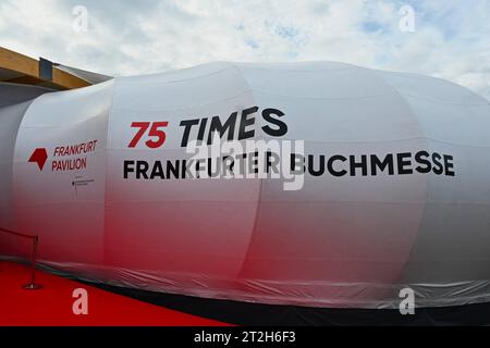 Die Frankfurter Buchmesse ist eine internationale Buchmesse, Die jährlich im Oktober auf dem Gelände der Messe Frankfurt stattfindet. Foto: Padiglione di Francoforte *** la Frankfurt Book Fair è una fiera internazionale del libro che si tiene ogni anno nel mese di ottobre presso la fiera di Francoforte Photo Frankfurt Pavilion Credit: Imago/Alamy Live News Foto Stock