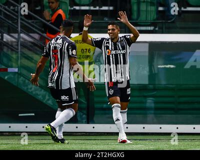 San Paolo, Brasile. 19 ottobre 2023. Partita tra Palmeiras e Atletico Mineiro per il 27° round del Campionato brasiliano 2023, presso Allianz Parque, la sera di giovedì 19. Adriana Spaca/SPP (Adriana Spaca/SPP) credito: SPP Sport Press Photo. /Alamy Live News Foto Stock