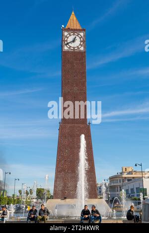 Tunisia, Africa. La torre dell'orologio di Tunisi. Foto Stock