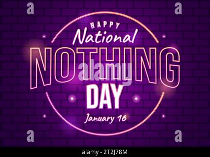 Illustrazione vettoriale del National Nothing Day il 16 gennaio del giorno per fare una pausa dal trambusto della vita quotidiana in Flat Cartoon background Illustrazione Vettoriale