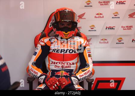 PHILLIP ISLAND, Australia. 20 ottobre 2023. 2023 Guru by Gryfyn Australian Motorcycle Grand Prix - Marc Marquez (Spagna) in gara per il team Repsol Honda prima di fare due prove al Phillip Island Grand Prix Circuit il 20 ottobre 2023 a Phillip Island, Australia-crediti immagine: brett keating/Alamy Live News Foto Stock