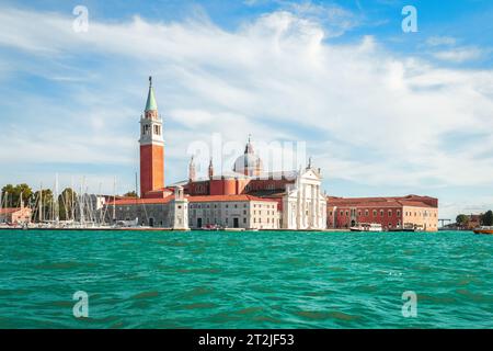 Vista su San Giorgio maggiore, Venezia. Foto Stock