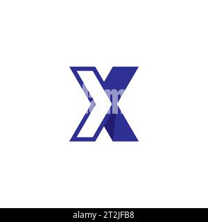 Design moderno del logo Letter X. Modello icona X. Illustrazione Vettoriale