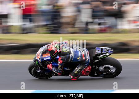 Melbourne, Australia, 20 ottobre 2023. Fabio QUARTARARO della Francia sul Monster Energy Yamaha MotoGP YAMAHA durante il MotoGP australiano al Phillip Island Grand Prix Circuit il 20 ottobre 2023 a Melbourne, in Australia. Crediti: Dave Hewison/Speed Media/Alamy Live News Foto Stock