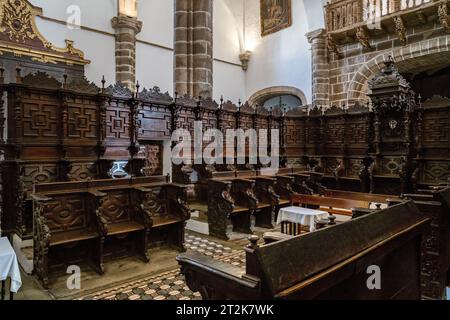 Interno della Chiesa di San Miguel Arcángel a Jerez de los Caballeros, Estremadura, Spagna Foto Stock