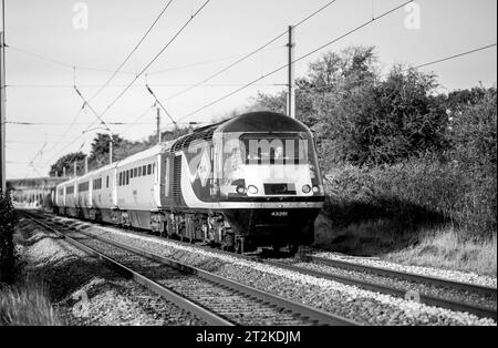 Colas rail 125 treno HST in funzione sulla East Coast Mainline. Foto Stock