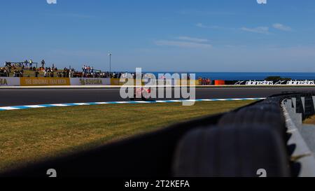 Phillip Island Grand Prix Circuit, 20 ottobre 2023: Francesco Bagnaia (ITA) del Ducati Lenovo Team durante il MotoGP Australian Motorcyle Grand Prix 2023. Corleve/Alamy Live News Foto Stock