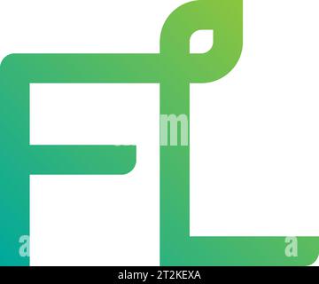 Logo FL, monogramma FL, logo FL iniziale, logo FL lettera, icona, vettore Illustrazione Vettoriale